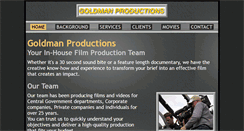 Desktop Screenshot of goldmanproductions.tv