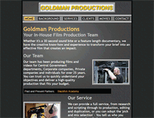 Tablet Screenshot of goldmanproductions.tv